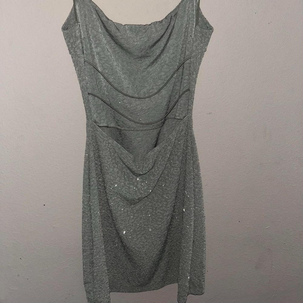Elegant Mint Green Sequin Dress